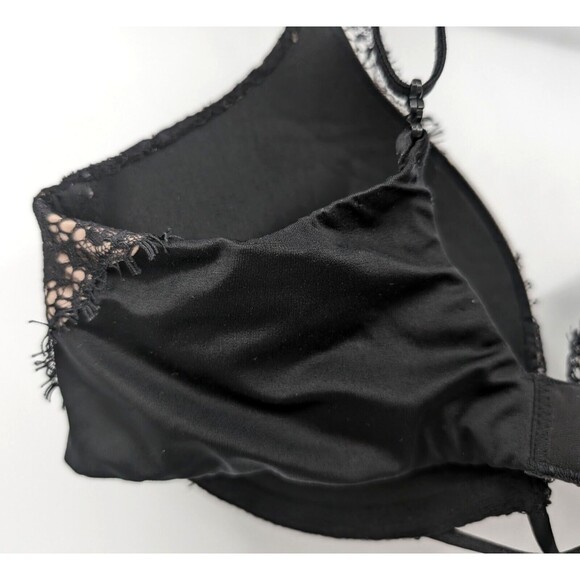 Victoria's Secret Bra Women’s 34B Black Lace Miracle Plunge Very Sexy-READ - Picture 5 of 7